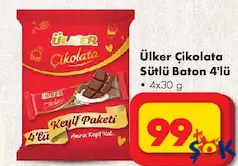 ÜLKER SÜTLÜ BATON ÇİKOLATA 4'LÜ 4X30 G